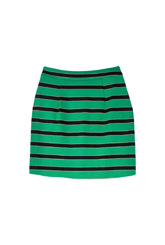 MINI Pencil Skirt - Emerald & Black Knit