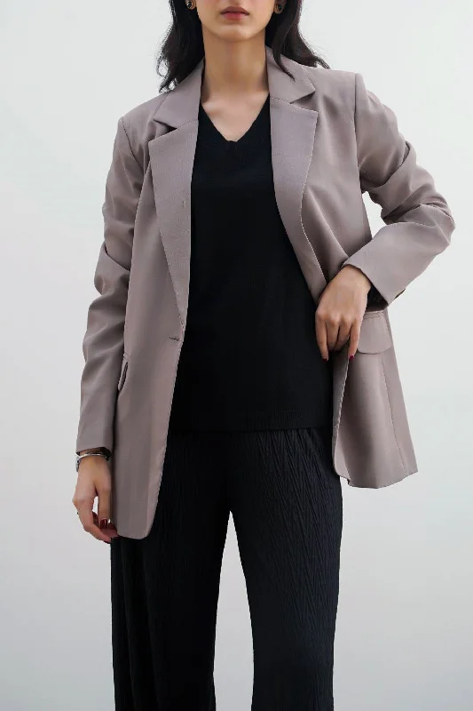 BASIC SINGLE-BUTTON BLAZER