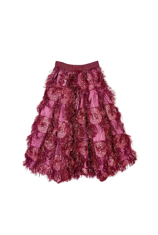 Eyelash Skirt - Bordeaux Eyelash