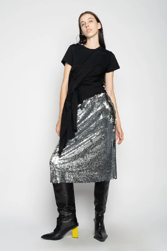 SILVER CLASSIC SLIP SKIRT