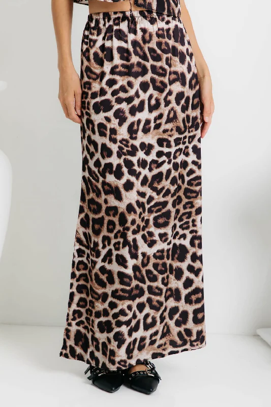 Reef Maxi Skirt - Leopard Print