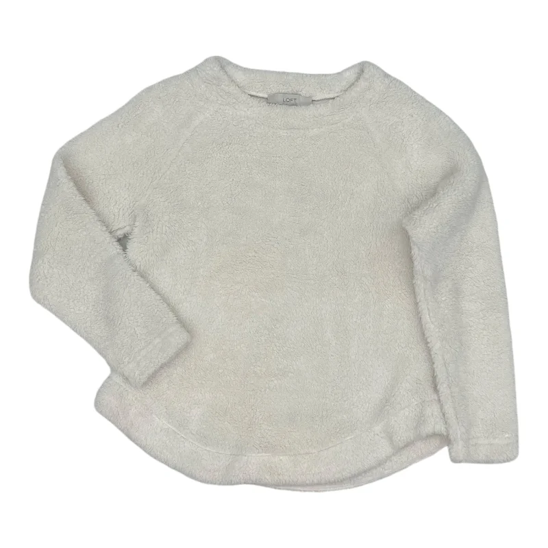 Sweatshirt Crewneck By Loft In Cream, Size:Xs