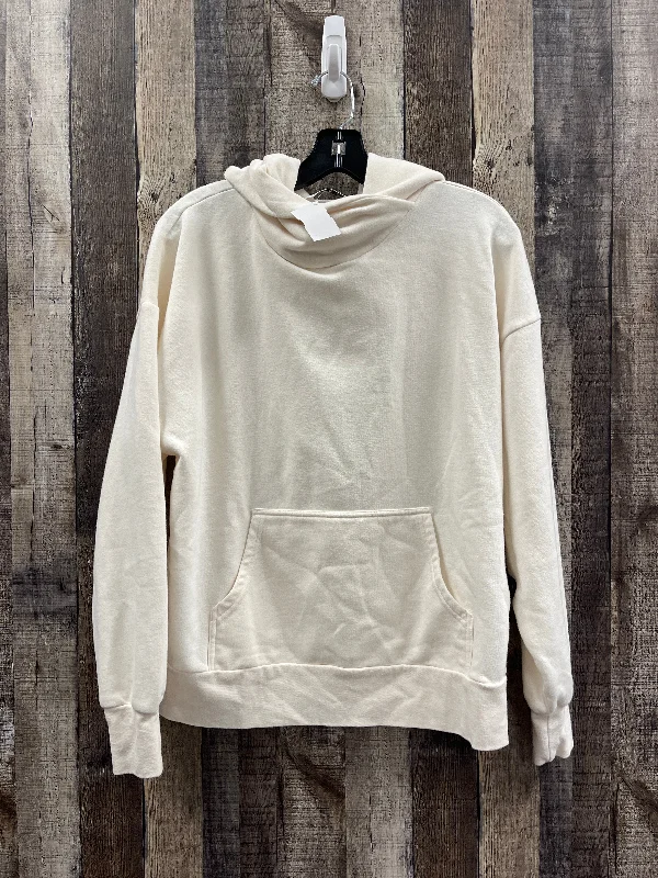 Sweatshirt Hoodie By Dsg Outerwear In Cream, Size: S