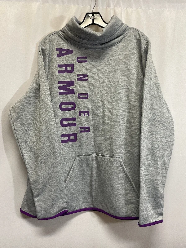 Sweatshirt Collar By Under Armour In Grey, Size: Xxl