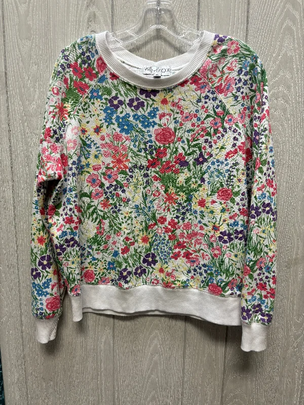 Sweatshirt Crewneck By Wildfox In Floral Print, Size: Xs