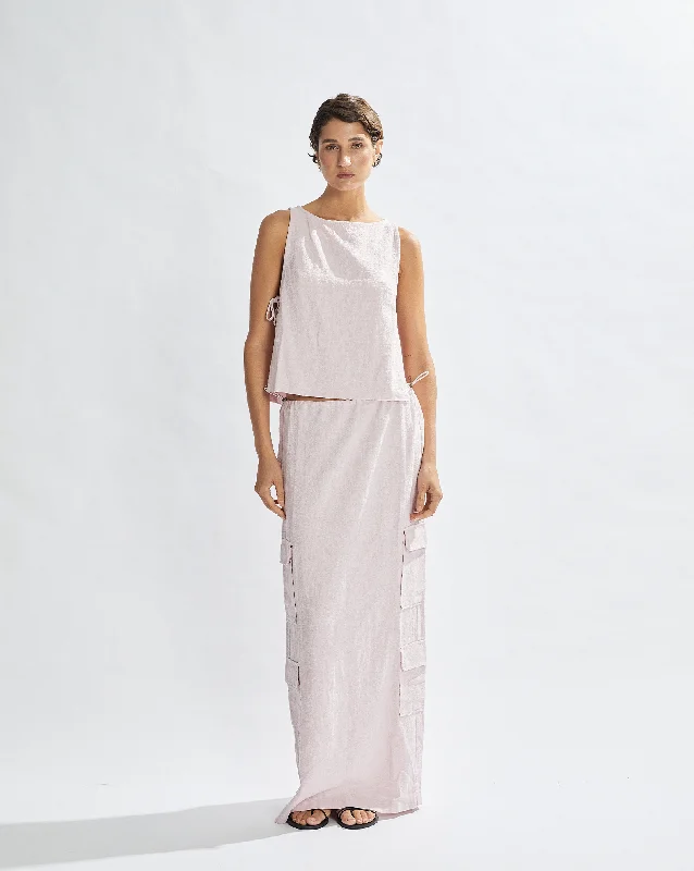 Evie Maxi Skirt Pale Pink