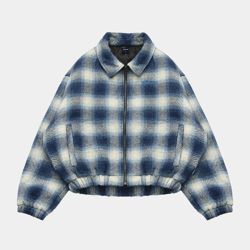 Ombre Check Jacket [Navy/White] / 2420615