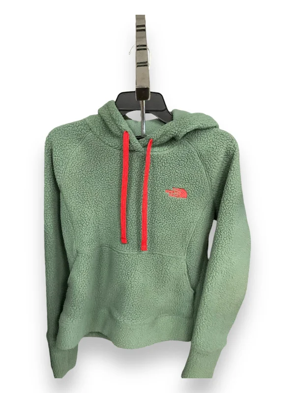 Athletic Sweatshirt Hoodie By The North Face In Green, Size: S