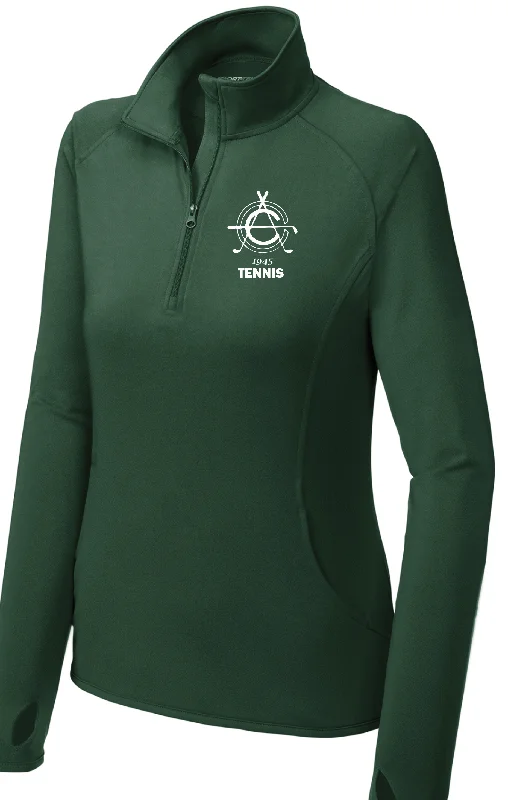 Argyle Tennis Ladies Sport-Wick Stretch 1/4-Zip Pullover