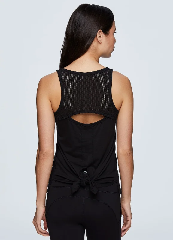 Lumen Mesh Cut Back Tie Tank