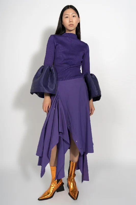 PURPLE DECONSTRUCTED SKIRT