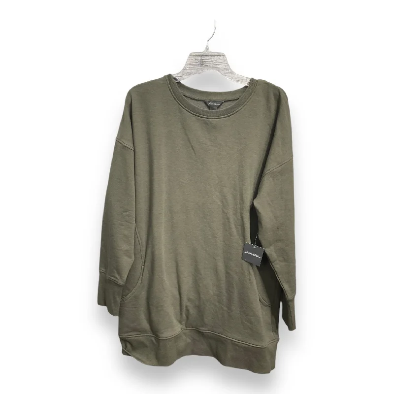 Sweatshirt Crewneck By Eddie Bauer In Green, Size: L