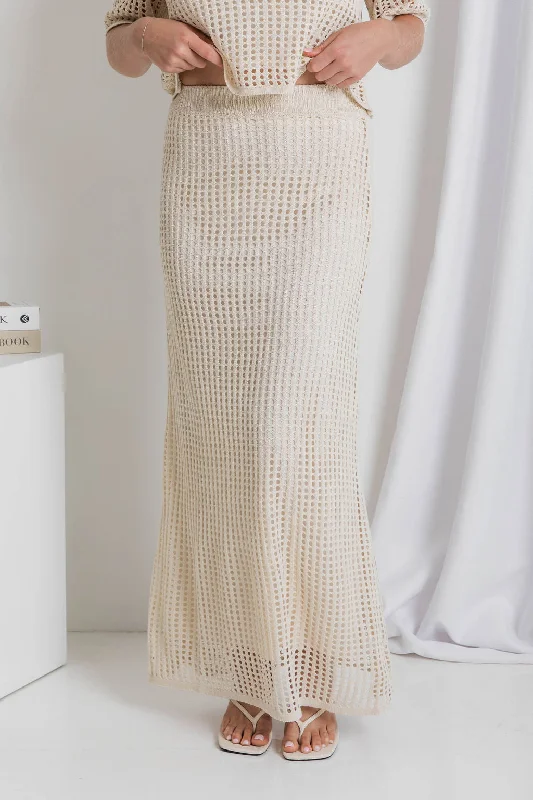 *FINAL SALE* Florence Crochet Maxi Skirt - Natural