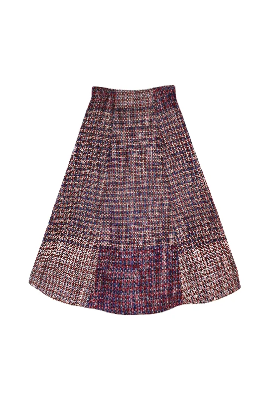 Midi Guest Skirt - Navy Tweed