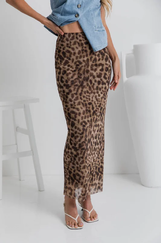 Taj Maxi Skirt - Leopard Print