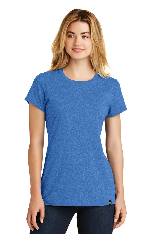 New Era Womens Heritage Short Sleeve Crewneck T-Shirt - Heather Royal Blue - Closeout