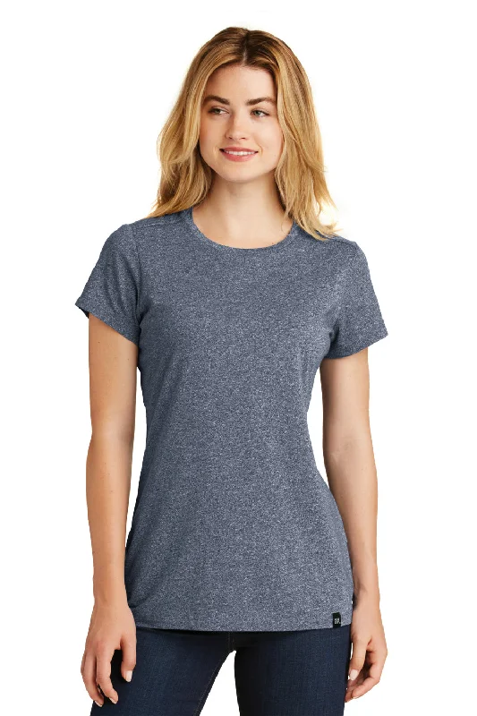 New Era Womens Heritage Short Sleeve Crewneck T-Shirt - True Navy Blue Twist - Closeout