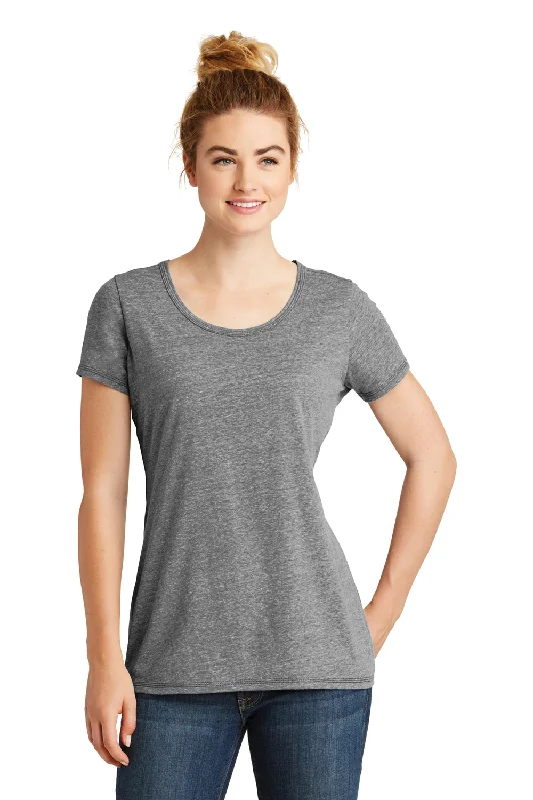 New Era Womens Performance Moisture Wicking Short Sleeve Crewneck T-Shirt - Shadow Grey - Closeout