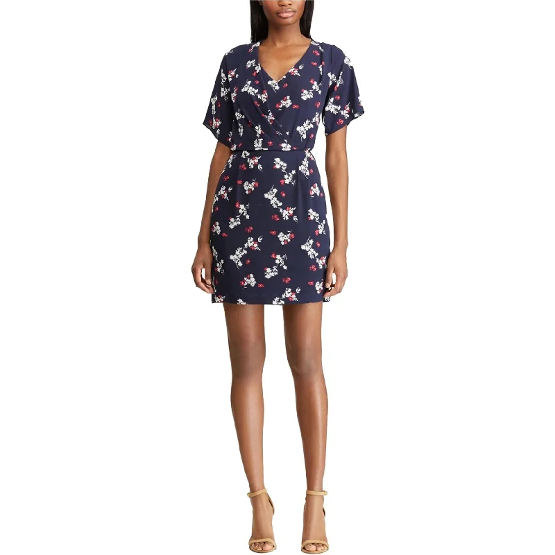 American Living Womens Floral Georgette A-Line Dress