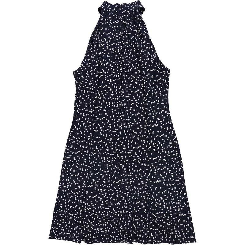 American Living Womens Polka Dots A-line Dress, Blue, 14