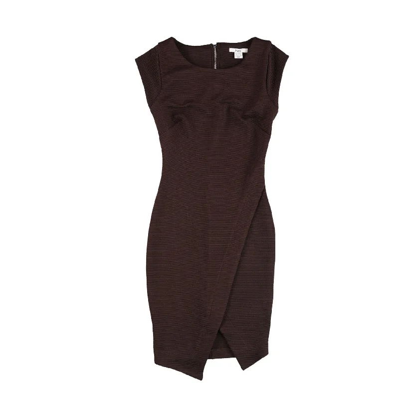 Bar Iii Womens Ribbed Envelope Sheath Dress