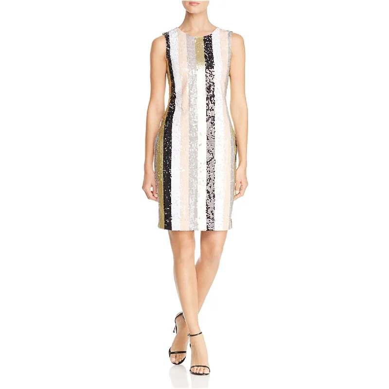 Calvin Klein Womens Sequined Sheath Dress