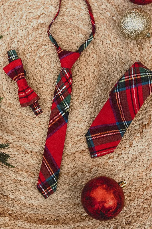 Ties in Madeline Holiday Plaid - FINAL SALE