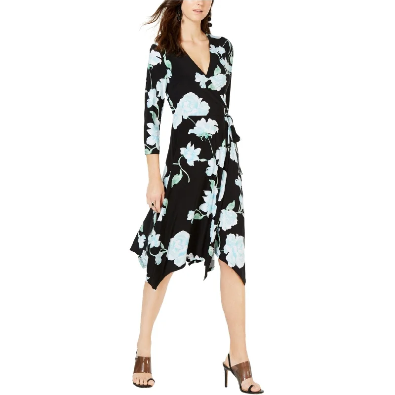 I-N-C Womens Floral Wrap Dress