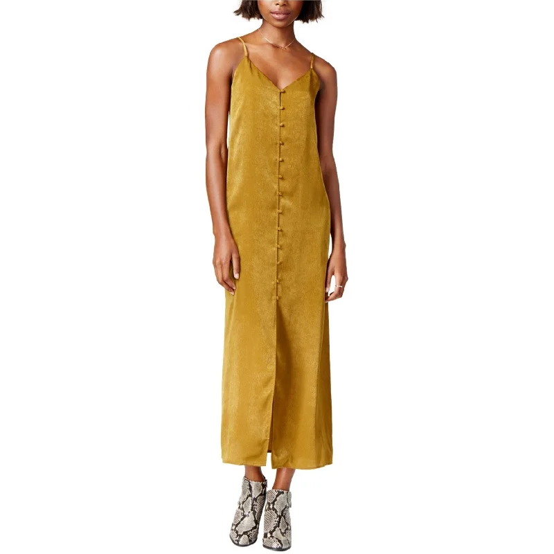 J.O.A. Womens Button-Down Slip Dress