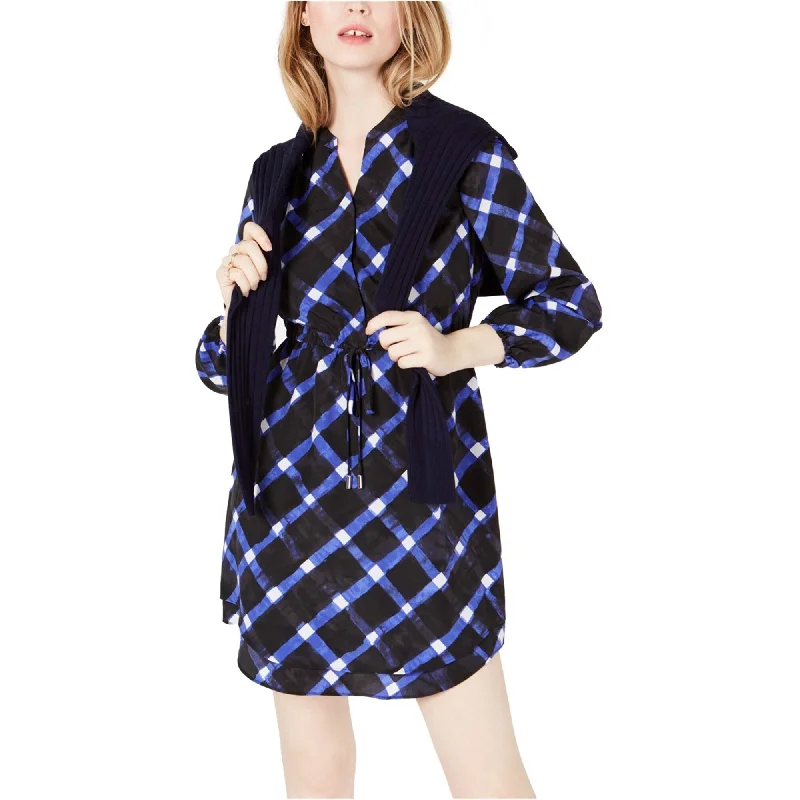 Maison Jules Womens Gingham Dream Shirt Dress