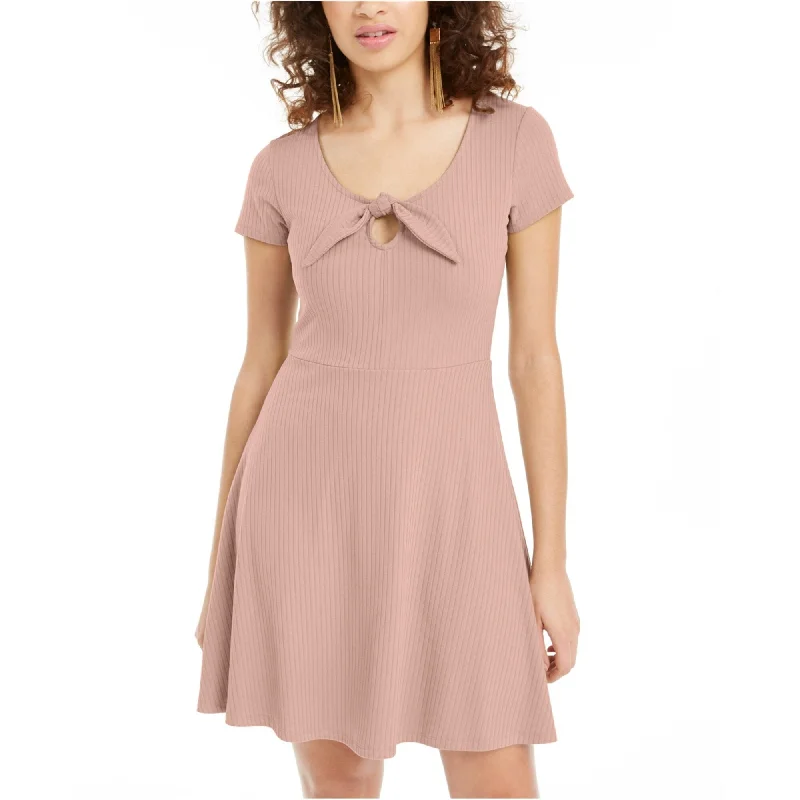 Planet Gold Womens Front Tie Skater Dress