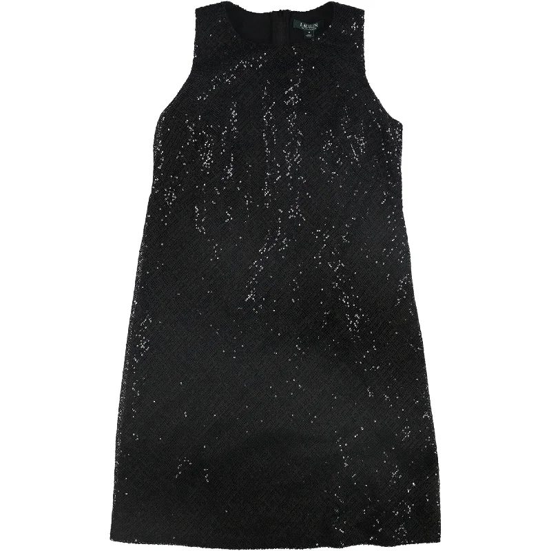 Ralph Lauren Womens Sequined Shift Dress