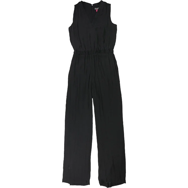 Vince Camuto Womens Rumple Jumpsuit, Black, XX-Small