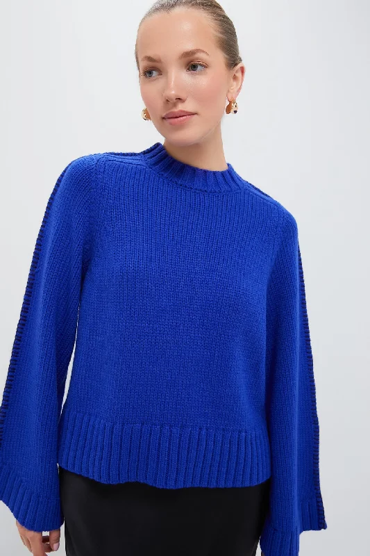 Sapphire Bell-Sleeve Butler Sweater