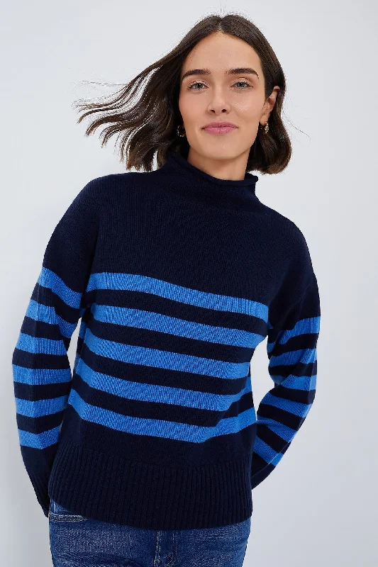 The Navy and Royal Blue Lucca Sweater