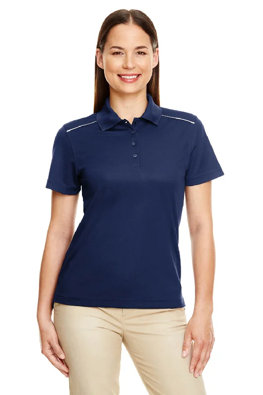 Core 365 Womens Radiant Performance Moisture Wicking Short Sleeve Polo Shirt - Classic Navy Blue