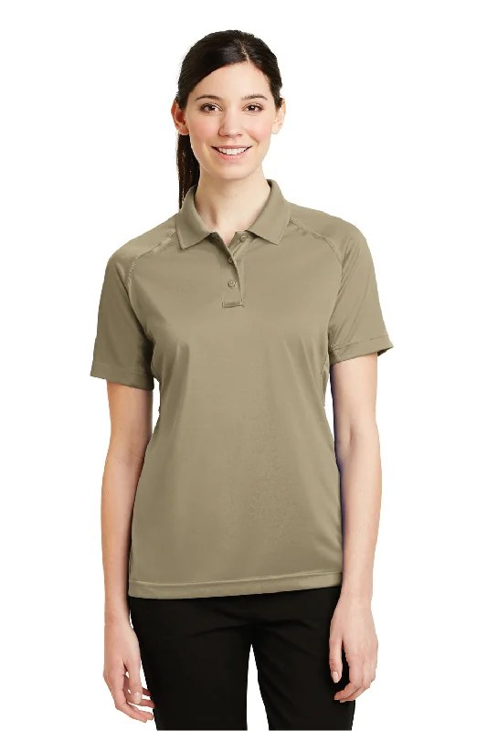 CornerStone Womens Select Tactical Moisture Wicking Short Sleeve Polo Shirt - Tan - Closeout