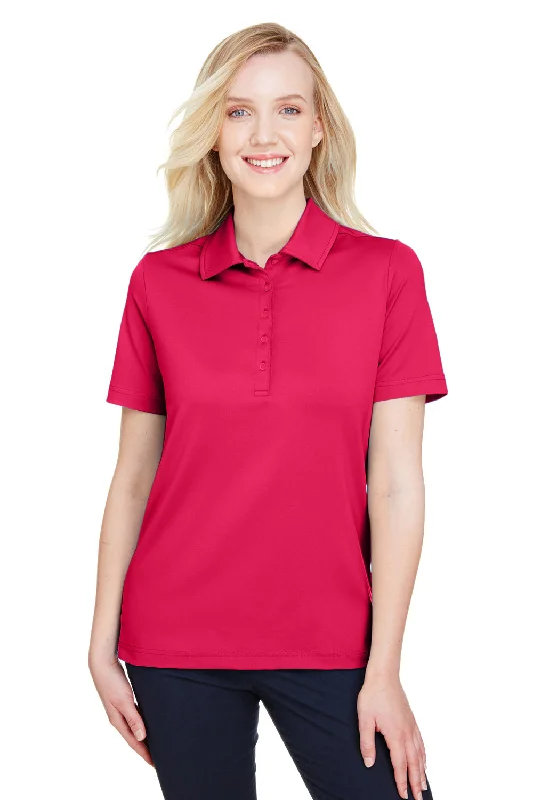 Devon & Jones Womens CrownLux Range Flex Performance Moisture Wicking Short Sleeve Polo Shirt - Red