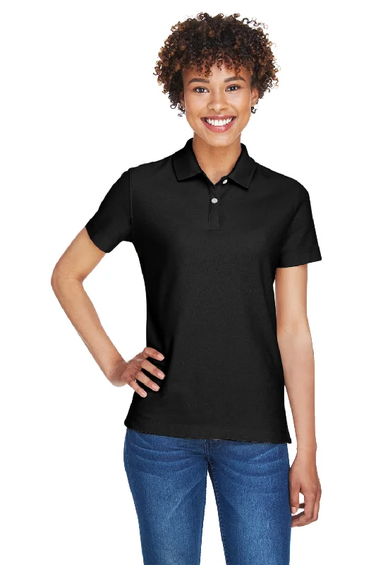 Devon & Jones Womens DryTec20 Performance Moisture Wicking Short Sleeve Polo Shirt - Black