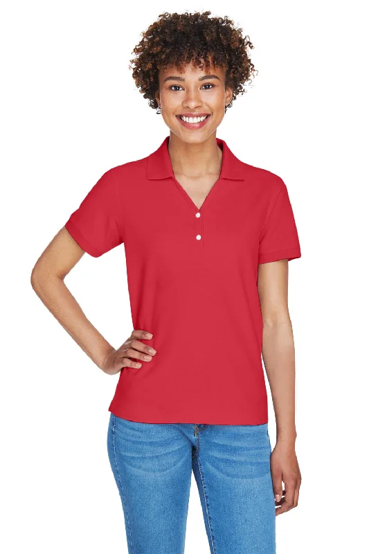 Devon & Jones Womens Short Sleeve Polo Shirt - Red