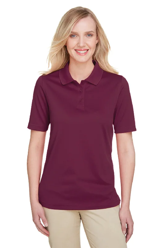 Harriton Womens Advantage Performance Moisture Wicking Short Sleeve Polo Shirt - Maroon