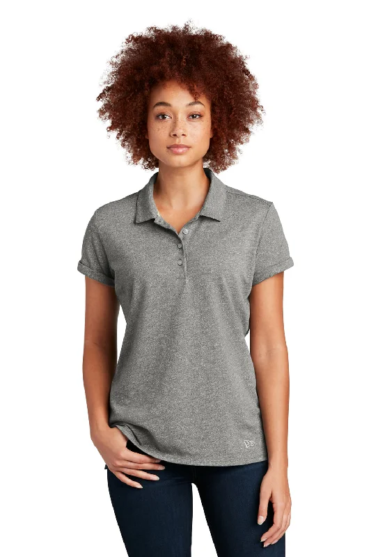 New Era Womens Slub Twist Short Sleeve Polo Shirt - Shadow Grey Twist