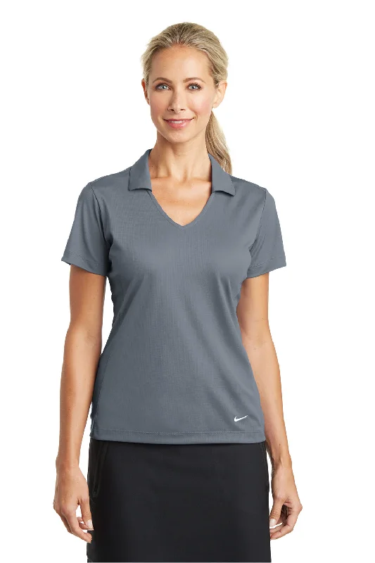 Nike Womens Dri-Fit Moisture Wicking Short Sleeve Polo Shirt - Cool Grey