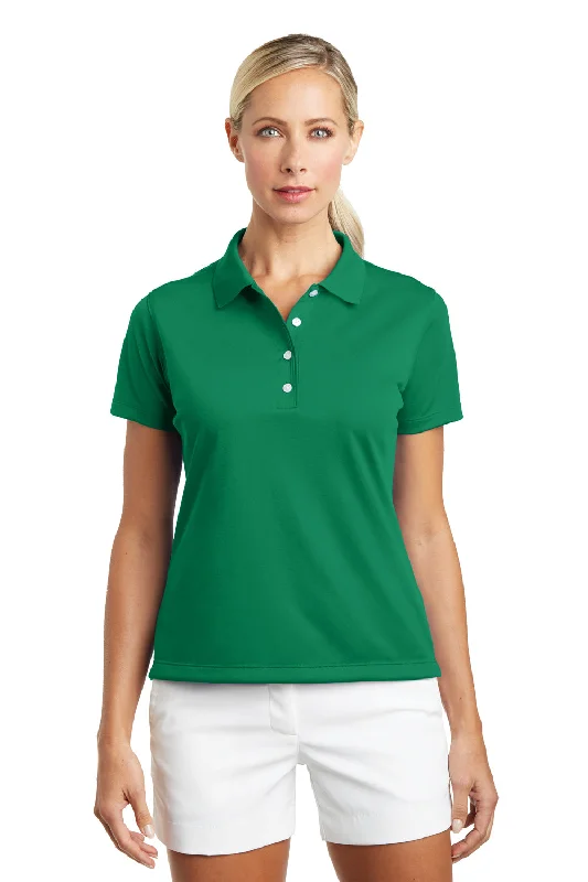 Nike Womens Tech Basic Dri-Fit Moisture Wicking Short Sleeve Polo Shirt - Lucky Green