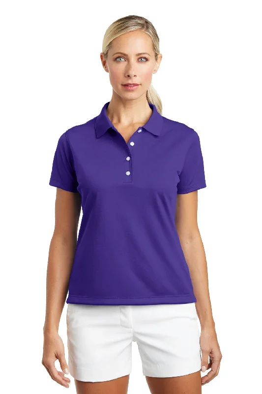 Nike Womens Tech Basic Dri-Fit Moisture Wicking Short Sleeve Polo Shirt - Varsity Purple