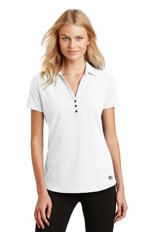 Ogio Womens Onyx Moisture Wicking Short Sleeve Polo Shirt - White