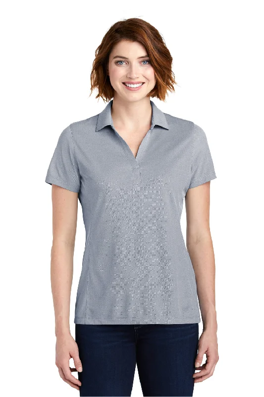 Port Authority Womens Oxford Moisture Wicking Short Sleeve Polo Shirt - True Navy Blue - Closeout