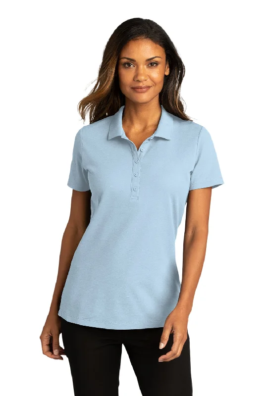 Port Authority Womens React SuperPro Snag Resistant Short Sleeve Polo Shirt - Cloud Blue