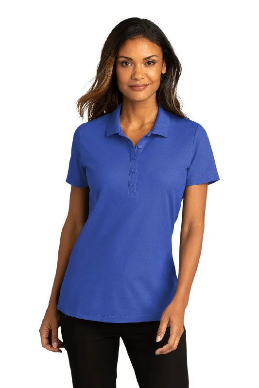 Port Authority Womens React SuperPro Snag Resistant Short Sleeve Polo Shirt - True Royal Blue