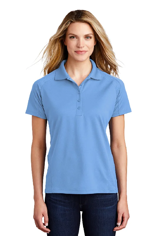 Sport-Tek Womens Dri-Mesh Moisture Wicking Short Sleeve Polo Shirt - Carolina Blue